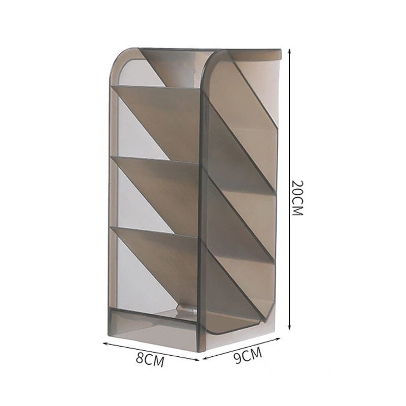 Transparent Matte Pen Holder Multifunctional Stationery Storage Box