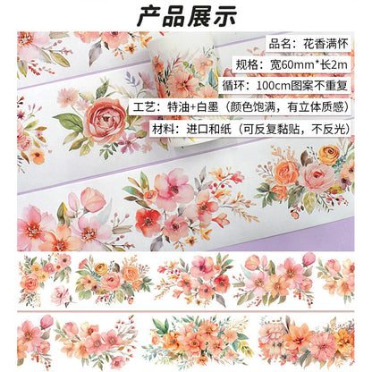 1pc Gold Laser Foil Waterproof PET Glitter Crystal Masking Tape Sticker
