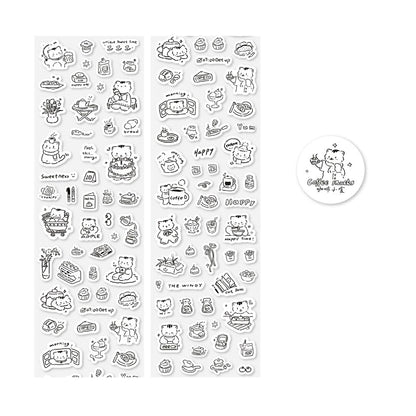 1 Roll Minimalist and Adorable Cat Decorative Tape