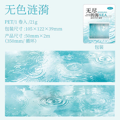 Endless Sea Washi Stickers Transparent Tape
