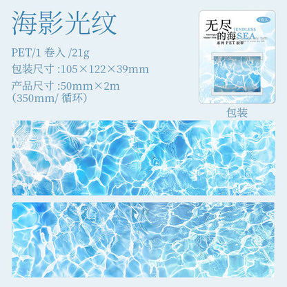 Endless Sea Washi Stickers Transparent Tape
