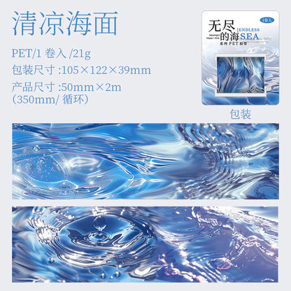Endless Sea Washi Stickers Transparent Tape