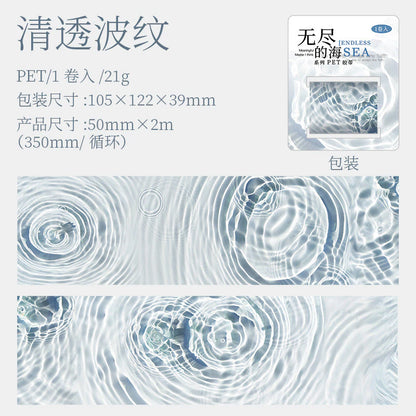 Endless Sea Washi Stickers Transparent Tape