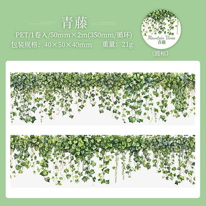 Set Mountain Vines Plants Decorative Washi Tape