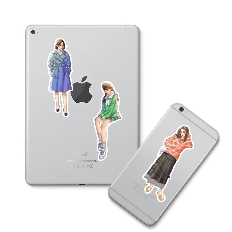 Set of 50/60/72pcs Multiple Type Sticker Waterproof to Decorate Suitcase, Phone, Ipad, Latop