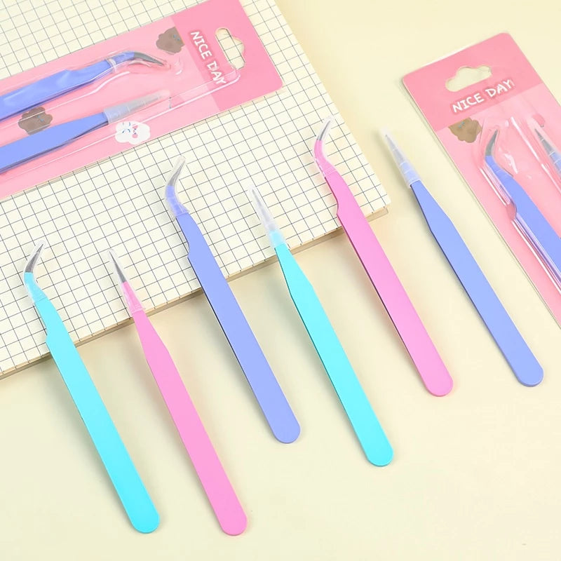 Set of 2 Colorful and Convenient Sticker Tweezers