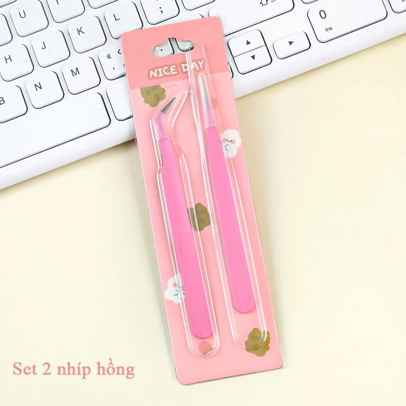 Set of 2 Colorful and Convenient Sticker Tweezers