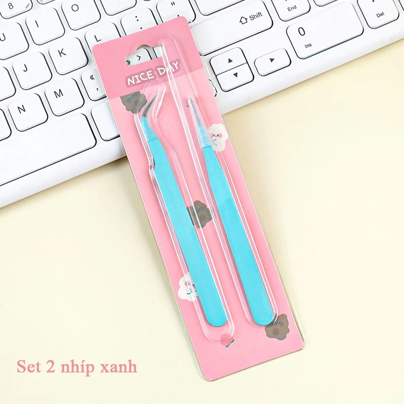 Set of 2 Colorful and Convenient Sticker Tweezers