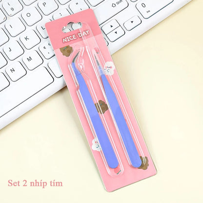 Set of 2 Colorful and Convenient Sticker Tweezers
