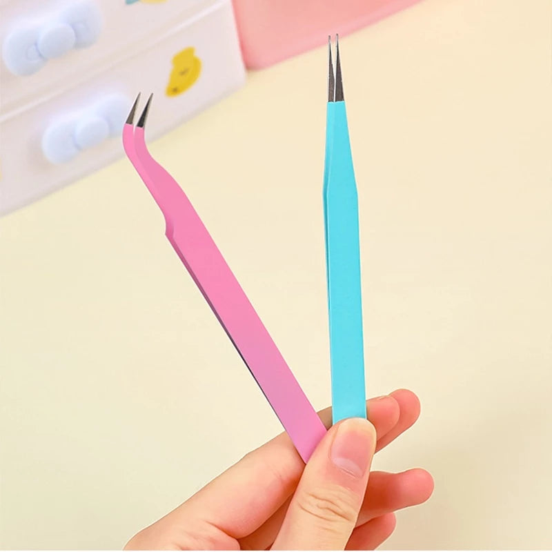 Set of 2 Colorful and Convenient Sticker Tweezers