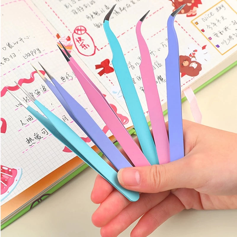 Set of 2 Colorful and Convenient Sticker Tweezers