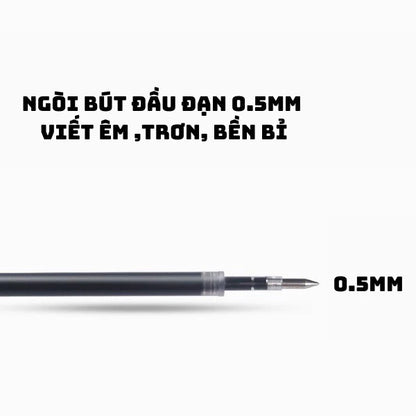 Muji Style Gel Ink Pen Matte Body 0.5mm - Press Button