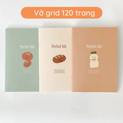 Ruled, Grid Notebook 80 & 120 Pages - 70gsm Studygram Notebook