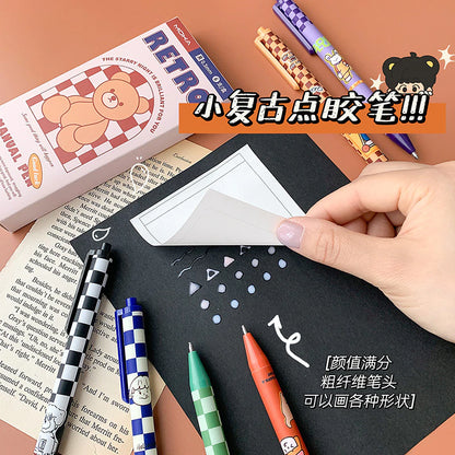 Quick Drying Glue Pen with Many Cute Designs, Double-Sided Sticky Milk - Random Selection