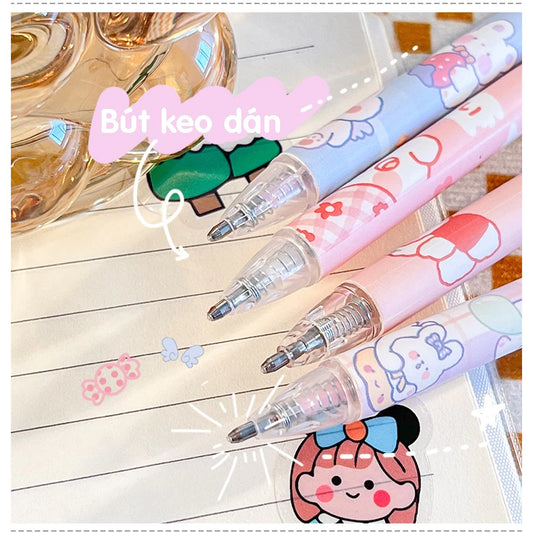 Quick Drying Glue Pen with Many Cute Designs, Double-Sided Sticky Milk - Random Selection