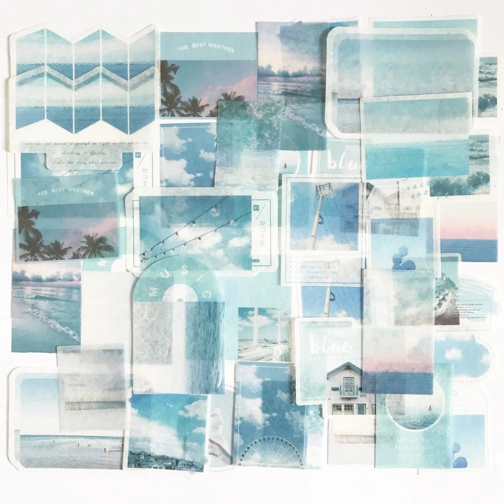 Set of 40 Masking Stickers for Instagram to Decorate Planners and Bullet Journals