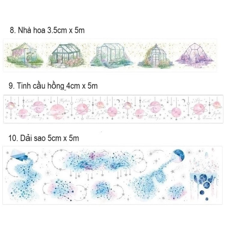 Glitter Washi Tape Many Sizes