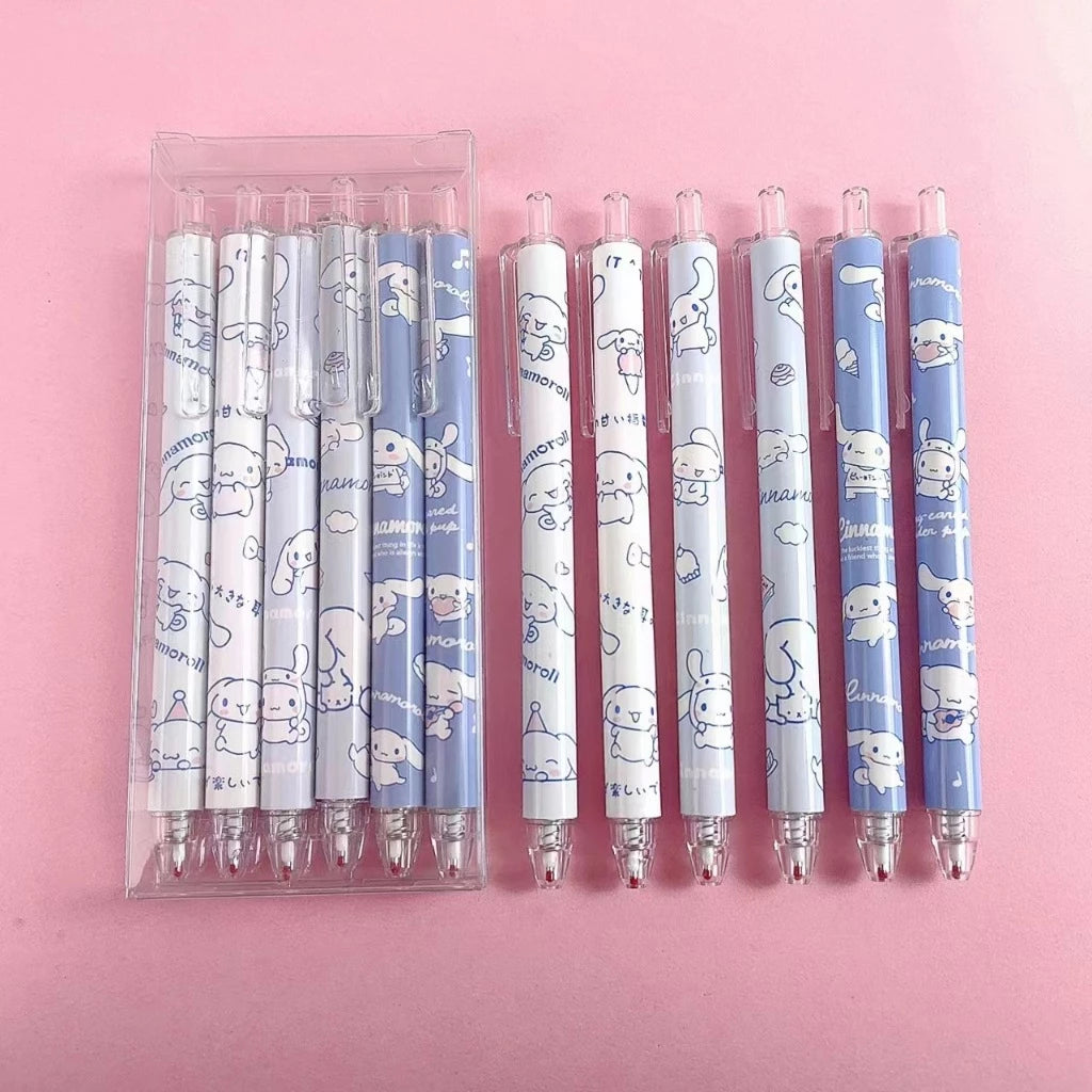 Cute Ballpoint Pen Blue/ Black Ink Cinnamoroll Gel Pen - Random Selection