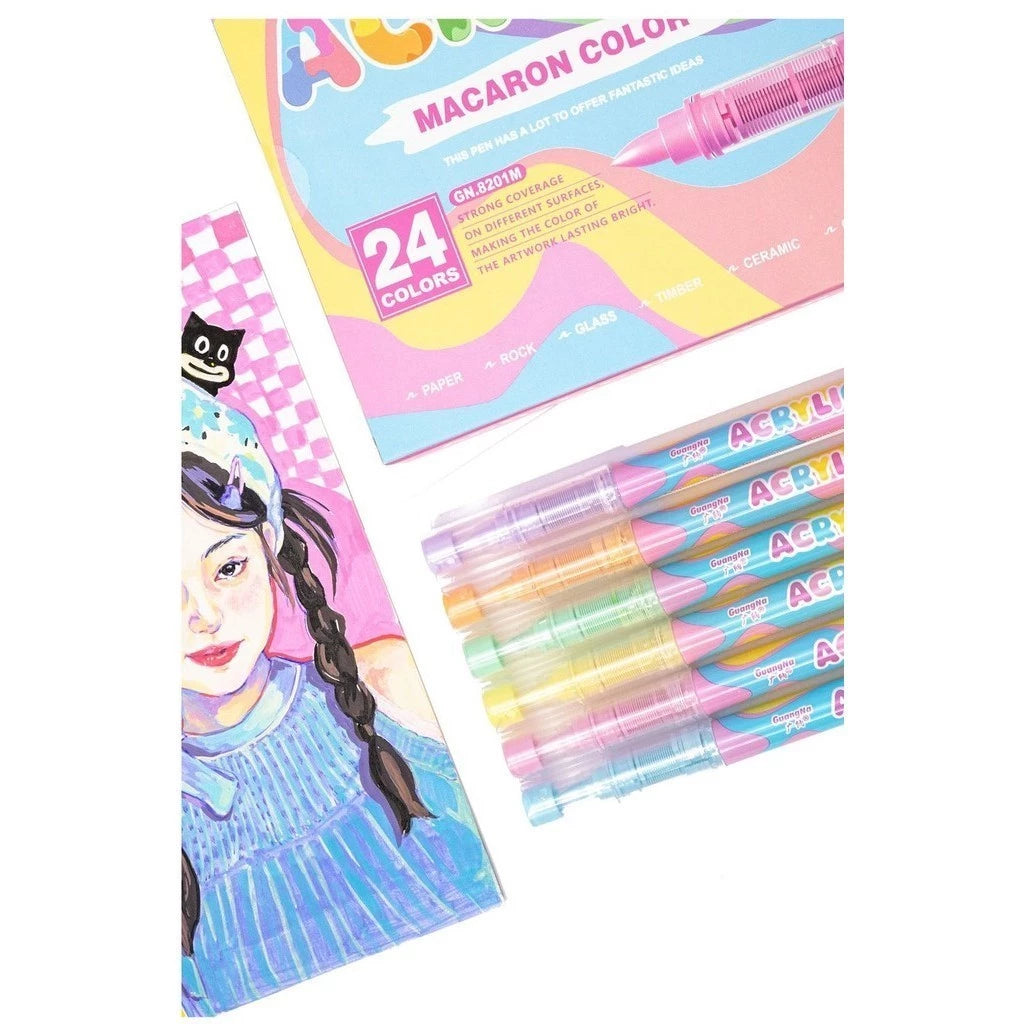 Acrylic Marker Pen Guangna 8201 Pastel, Skintone