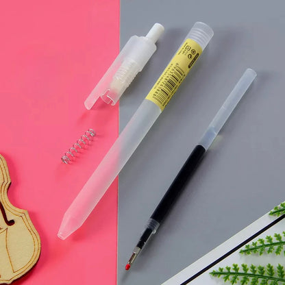 Muji Style Gel Ink Pen Matte Body 0.5mm - Press Button