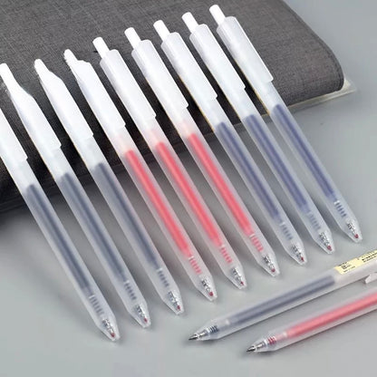 Muji Style Gel Ink Pen Matte Body 0.5mm - Press Button