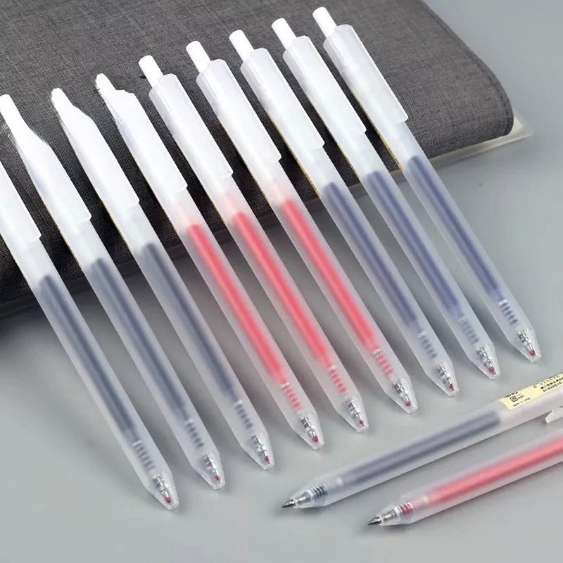 Muji Style Gel Ink Pen Matte Body 0.5mm - Press Button